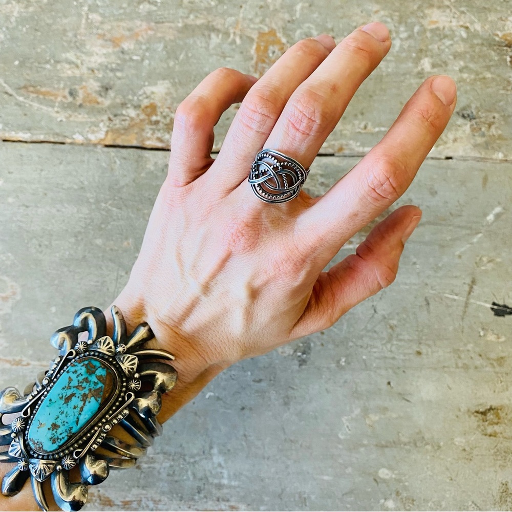 Artisan Sterling Silver Statement Ring - image 3